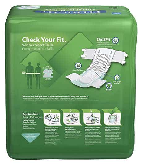 FitRight OptiFit Plus Adult Incontinence Briefs, Heavy Absorbency ...