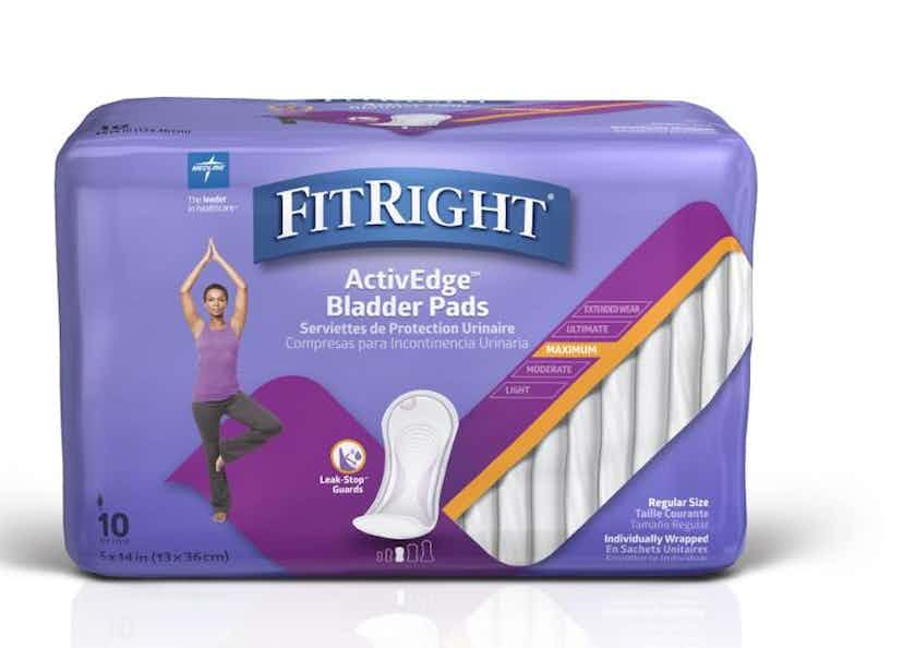 Fitright Bladder Control Pads Maximum Absorbency Carewell 4278