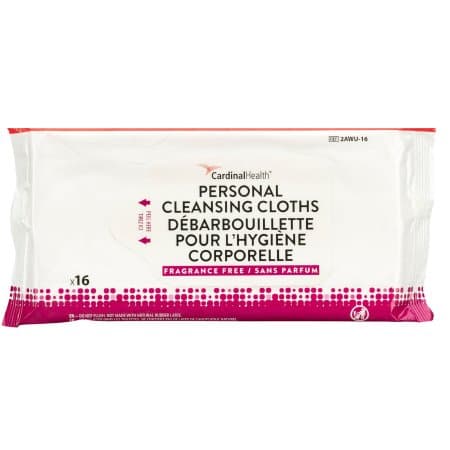 Cardinal Personal Cleansing Wipes, Unscented