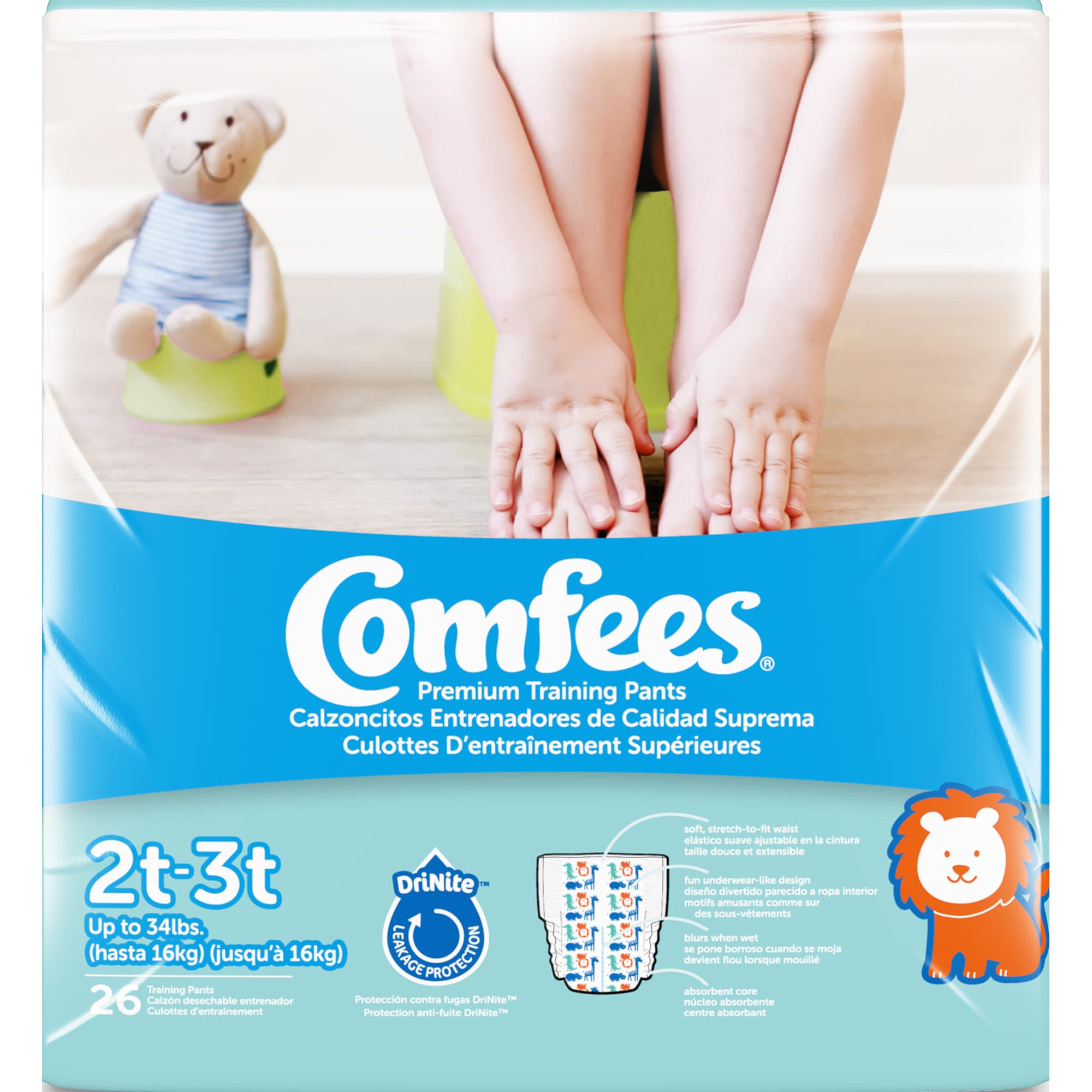 Comfees Pull-Up Premium Training Pants, Moderate Absorbency