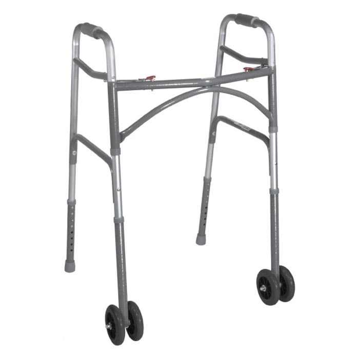 drive Bariatric Aluminum Folding Walker, Two Button, 10220-1WW, 1 Each