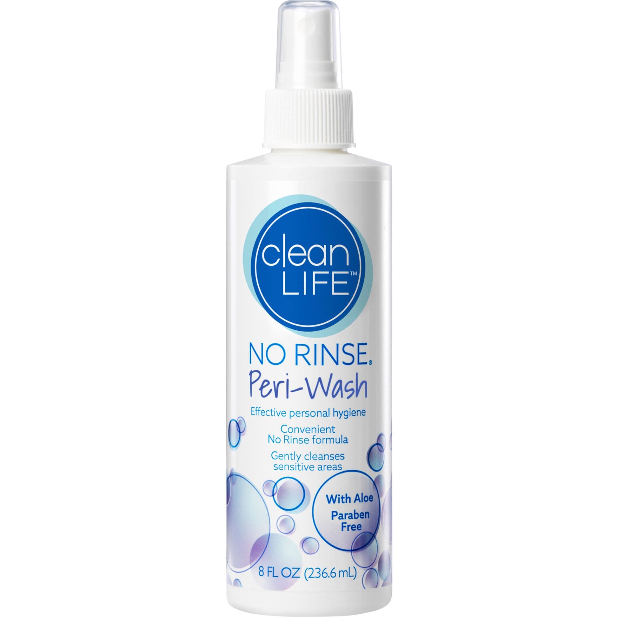 CleanLife No-Rinse Peri-Wash, 8 oz., 00700P, Case of 12