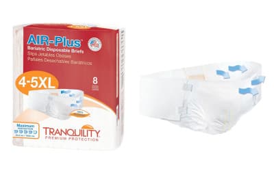 Tranquility Air-Plus Bariatric Disposable Briefs with Tabs, Maximum