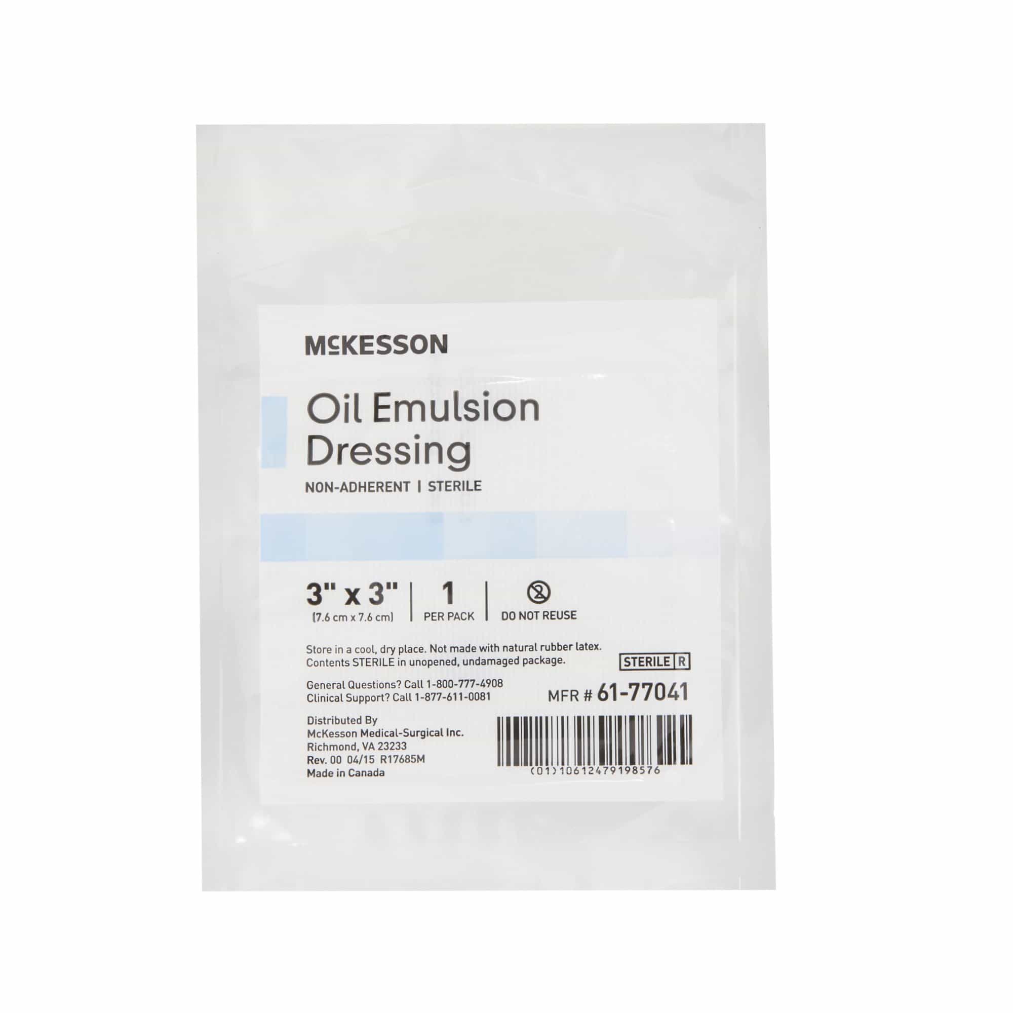 McKesson Oil Emulsion Non-Adhering Dressing