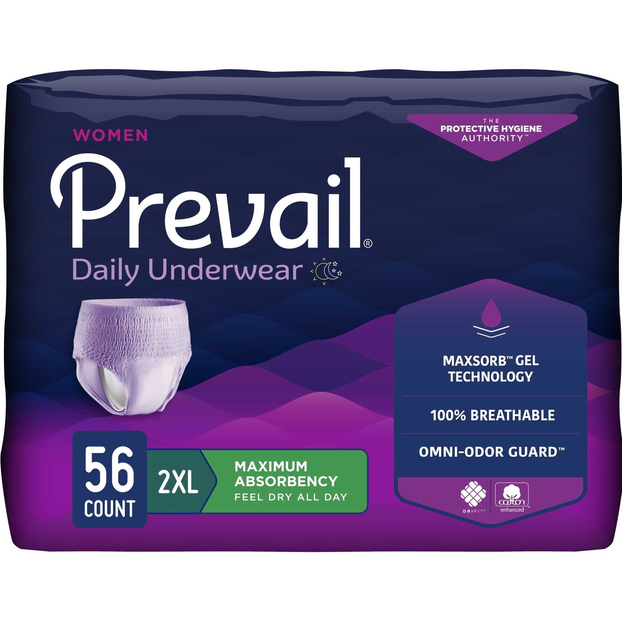 Prevail Incontinence Underwear for Women, Maximum Absorbency