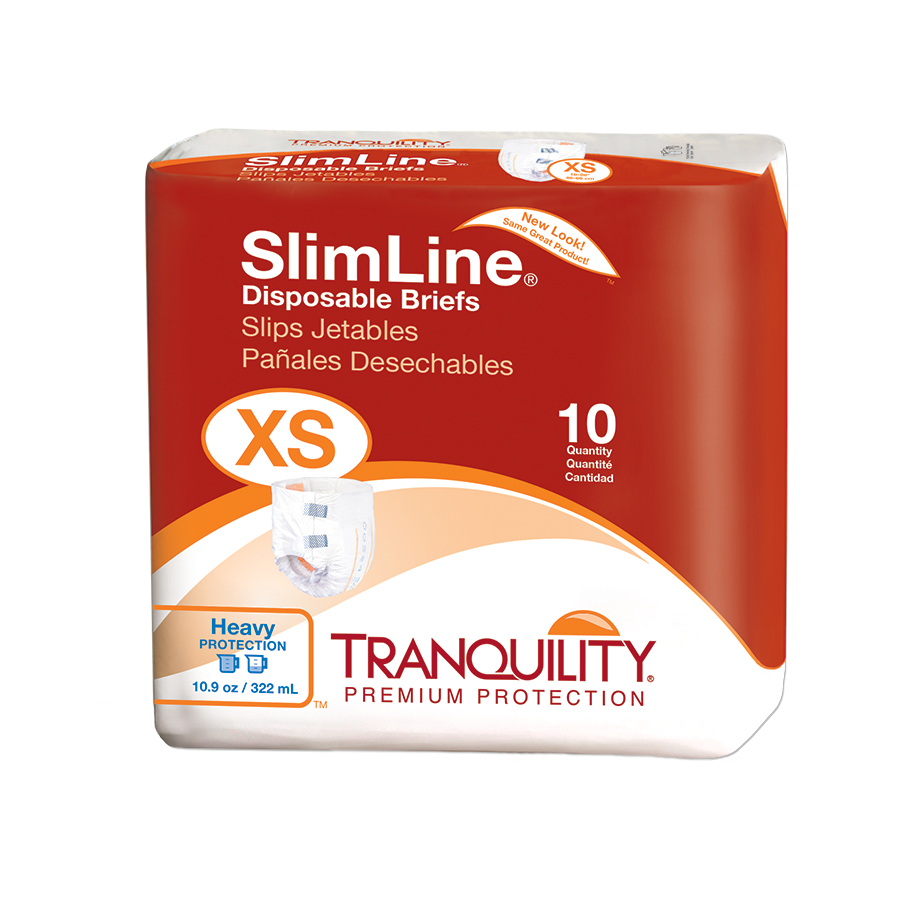 Tranquility SlimLine Disposable Adult Diapers with Tabs, Super