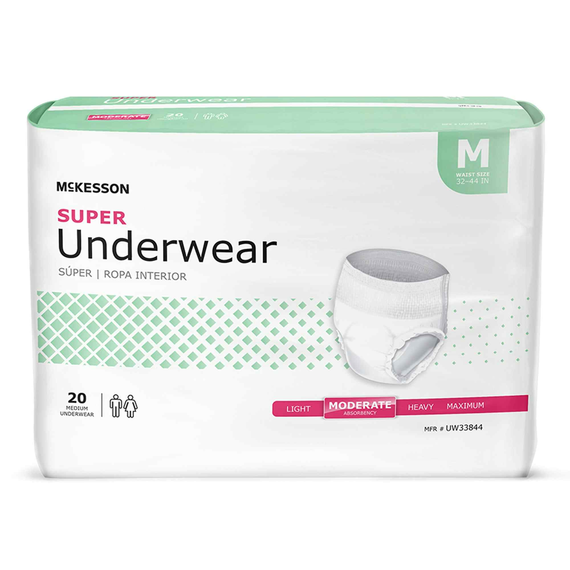 McKesson Super Underwear, Moderate Absorbency