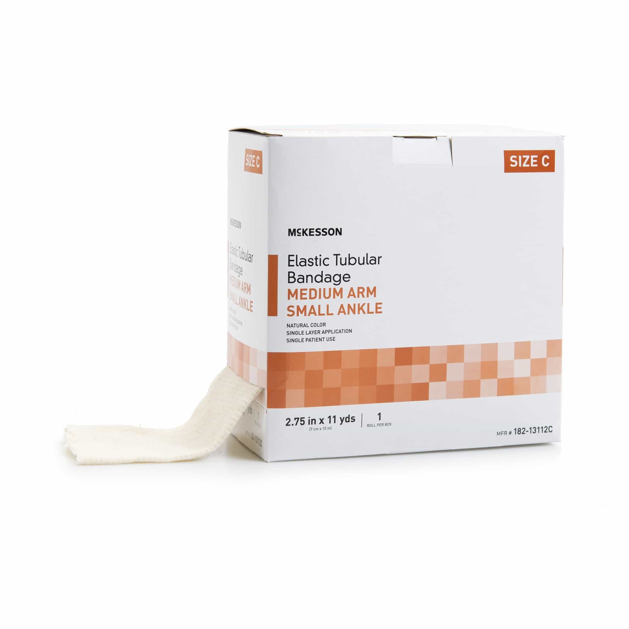 McKesson Elastic Tubular Bandage, Medium Arm/Small Ankle, 2.75" X 11 yds