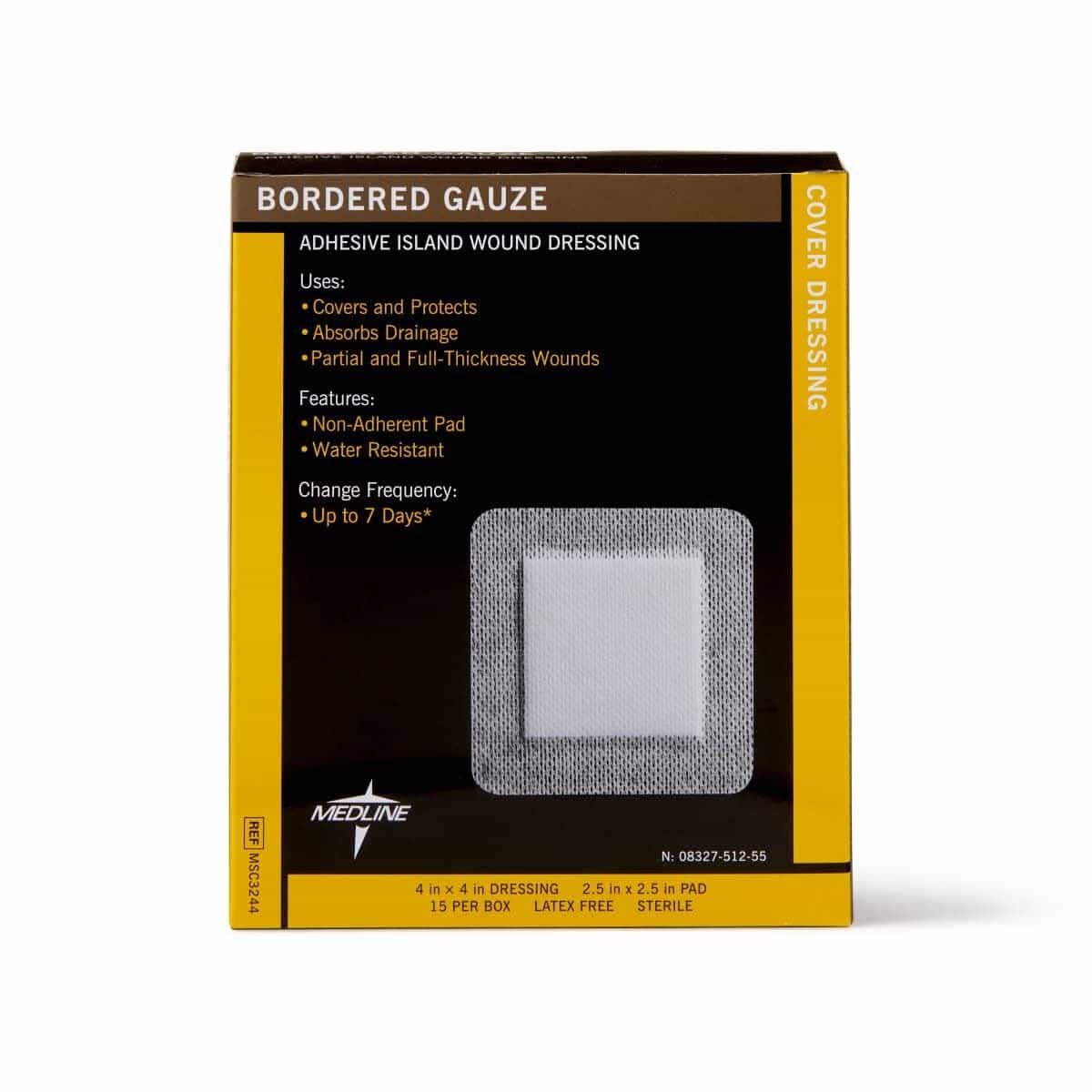 Medline Bordered Gauze Adhesive Island Dressing