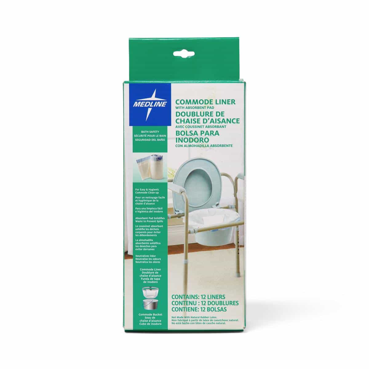 Medline Commode Liners with Absorbent Pad