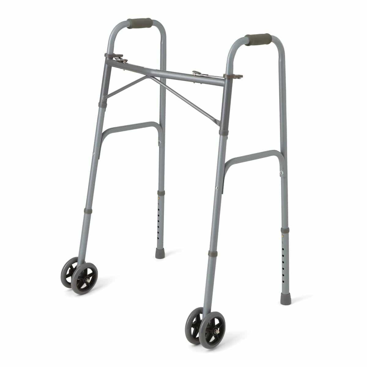 Medline Bariatric Folding Walker, 600 lb. Capacity, 5" Wheels