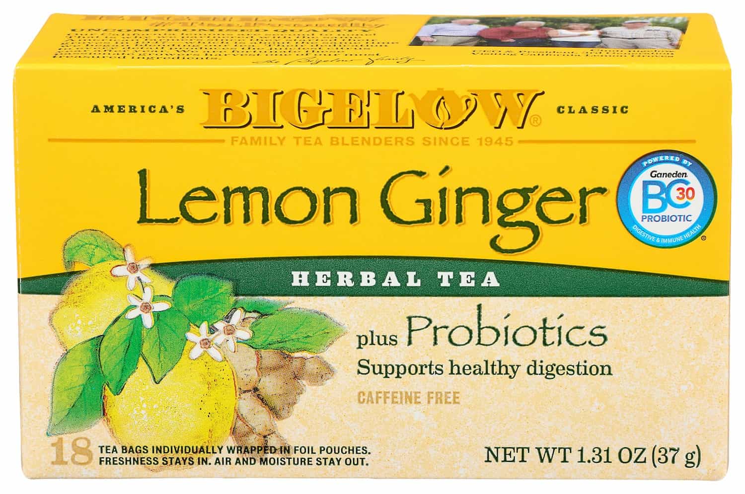 Bigelow Lemon Ginger Tea with Probiotics