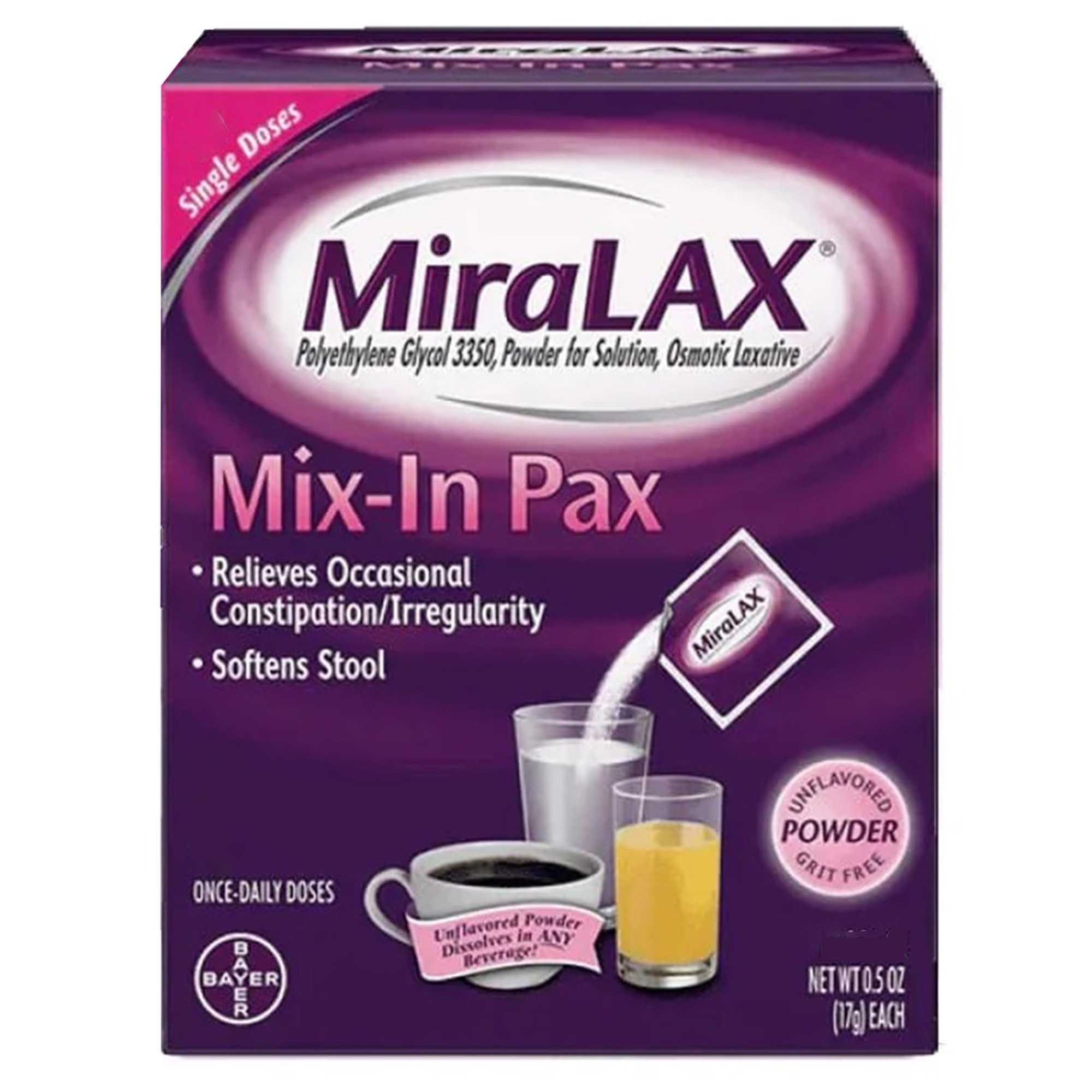 MiraLAX Mix-In Pax Laxative