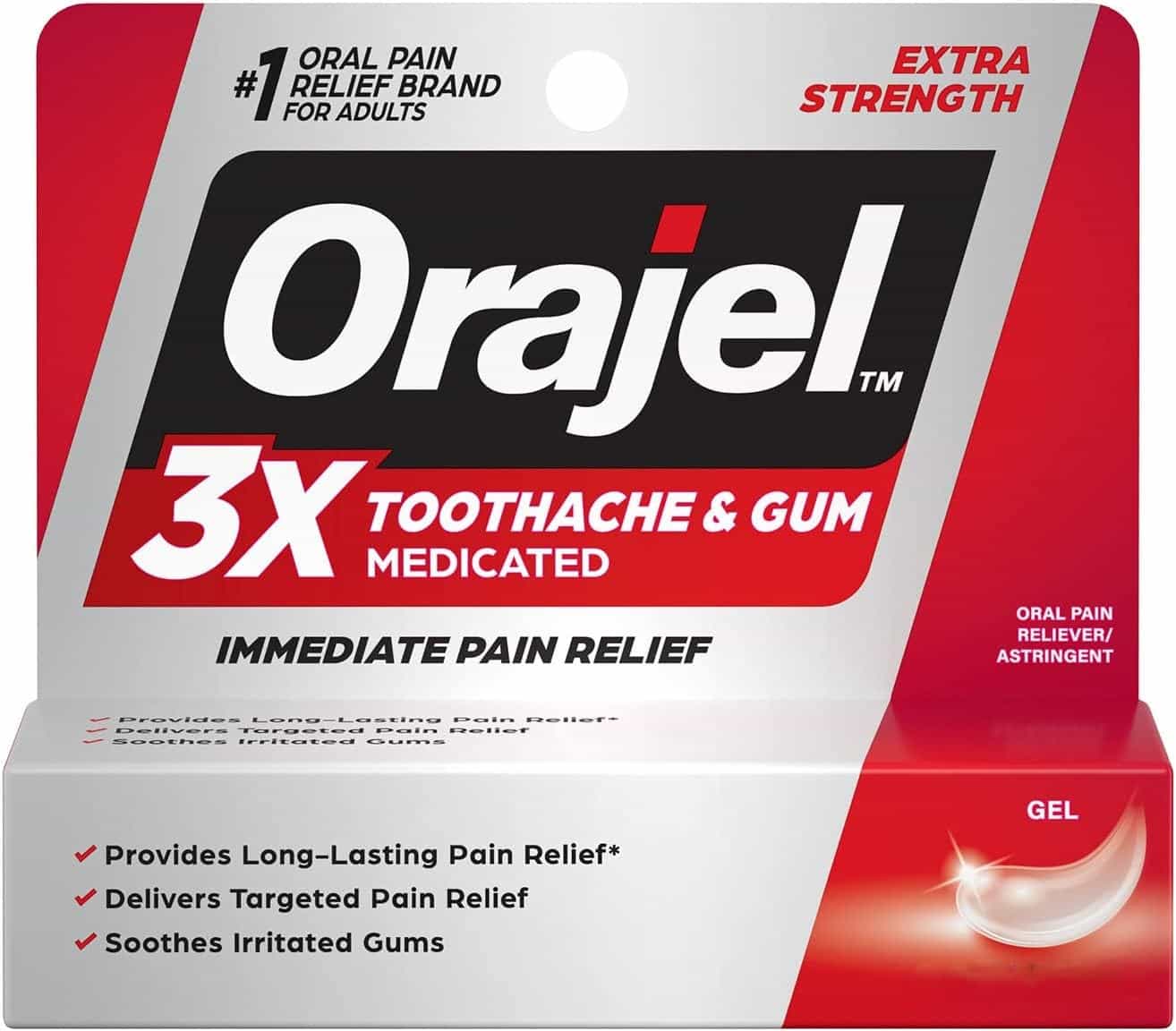 Orajel 3X Medicated For Toothache & Gum Gel