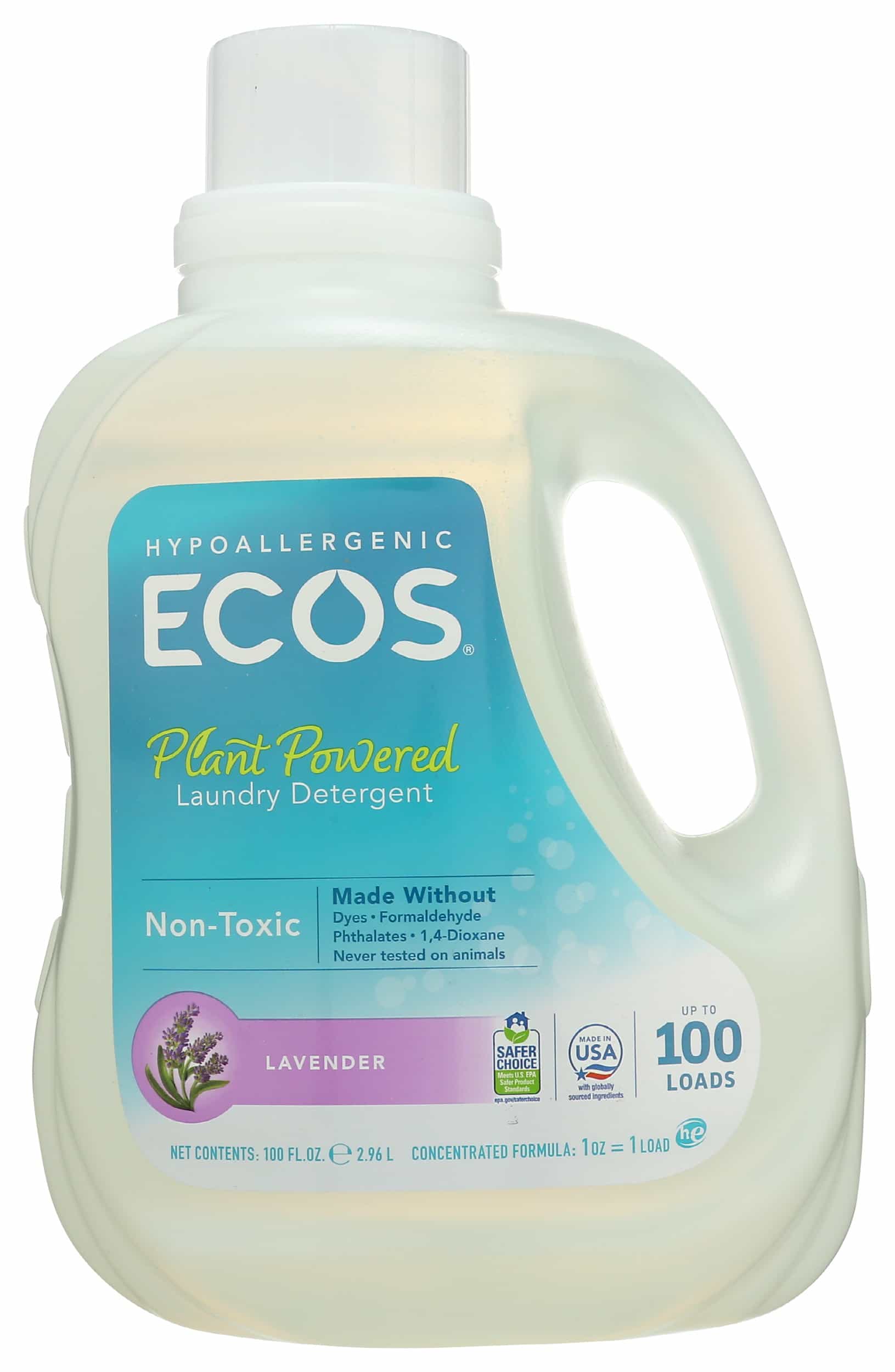 ECOS Plant Powered Laundry Detergent, Lavender Scent