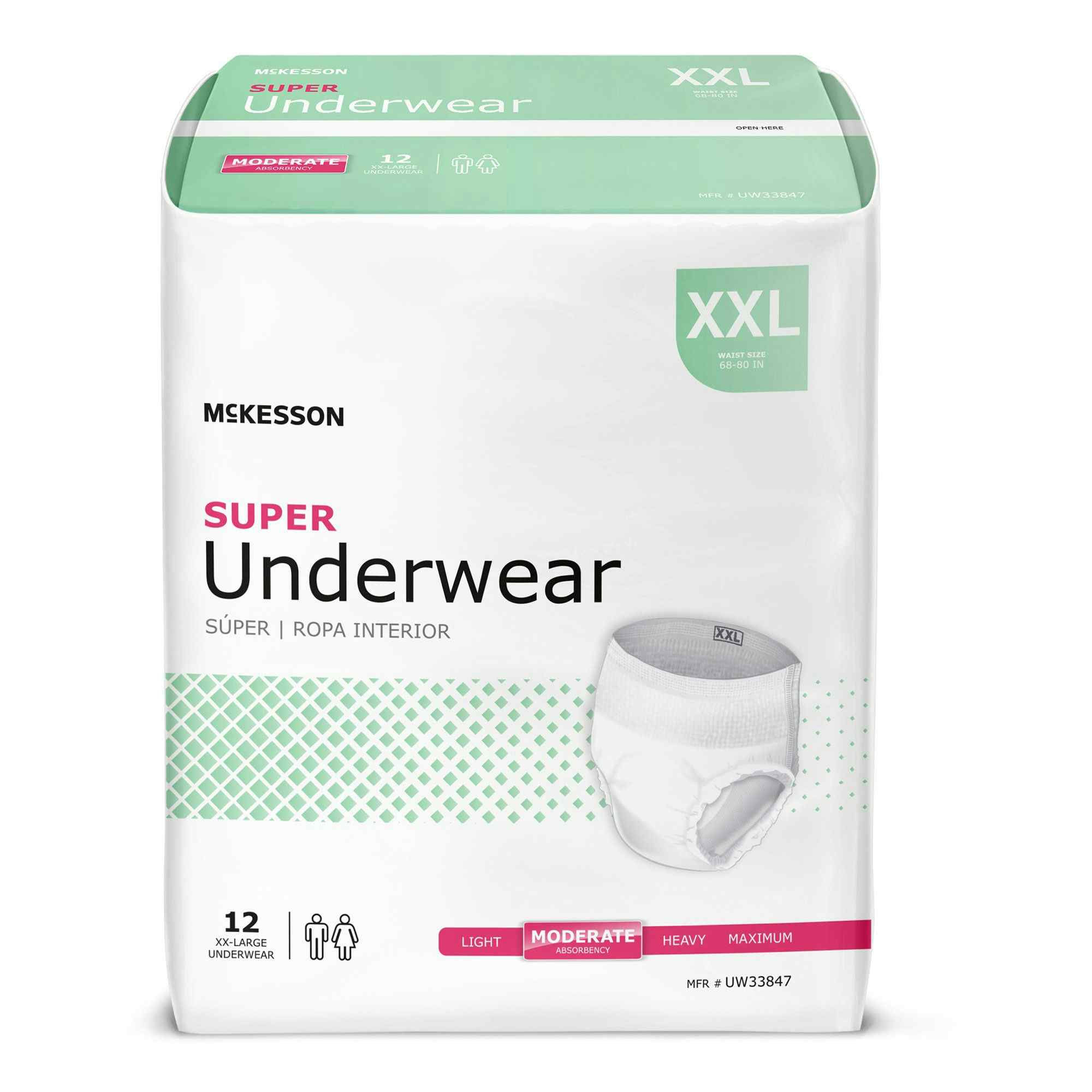 McKesson Adult Absorbent Pull Up Underwear, Moderate Absorbency