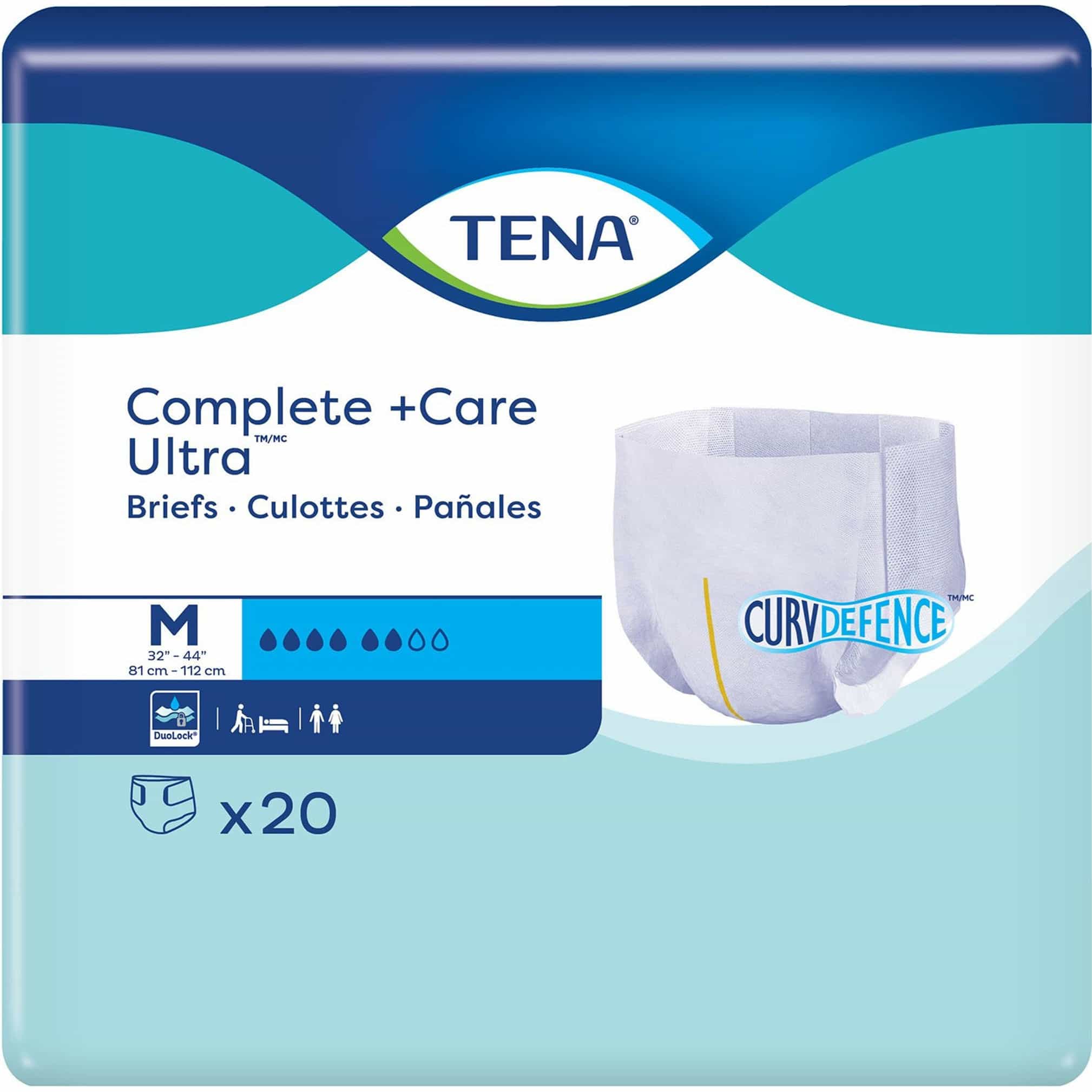 TENA Complete + Care Ultra Unisex Adult Disposable Diaper, Moderate Absorbency