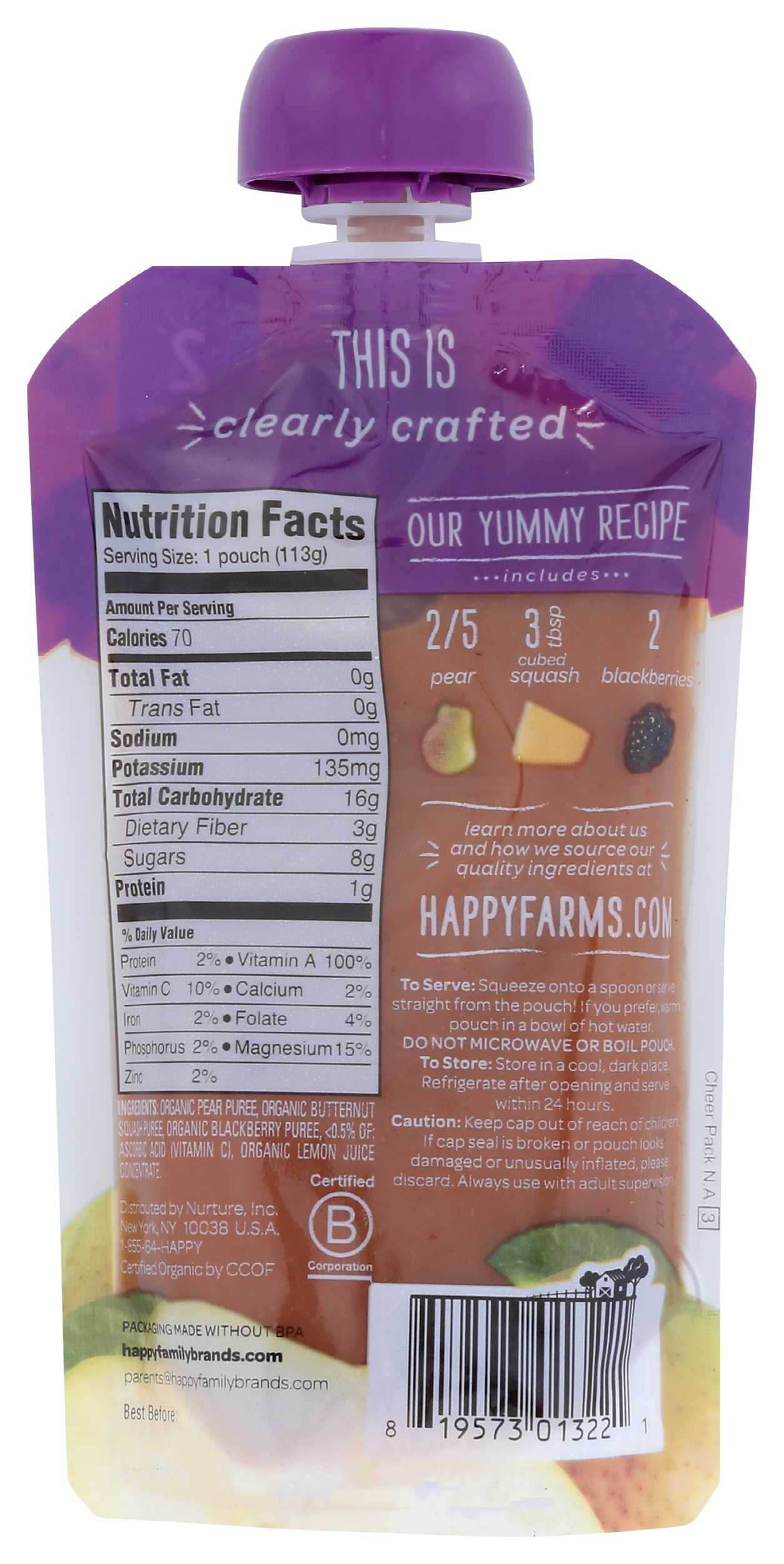 Happy Baby Organic Baby food