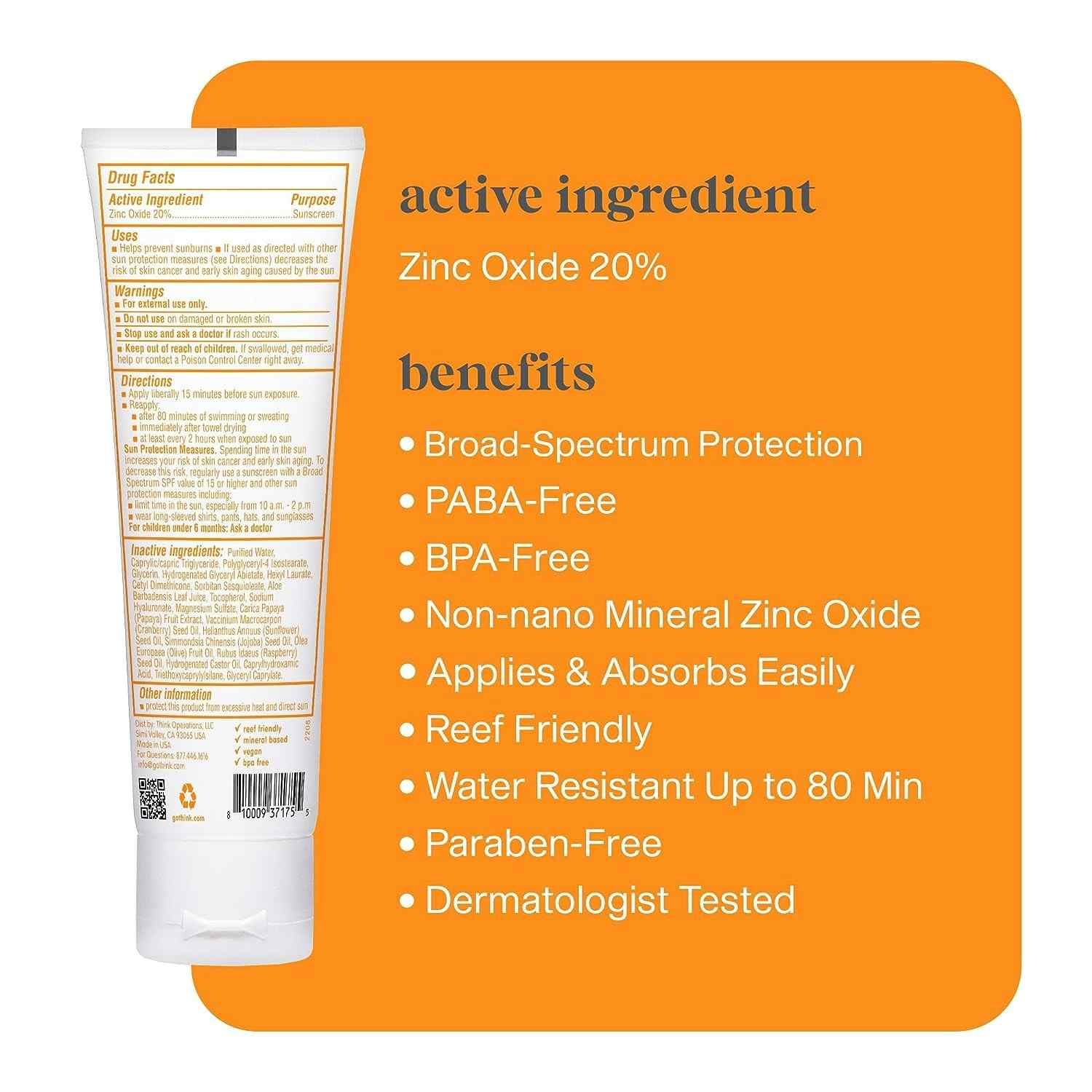 Thinkbaby Clear Zinc Sunscreen