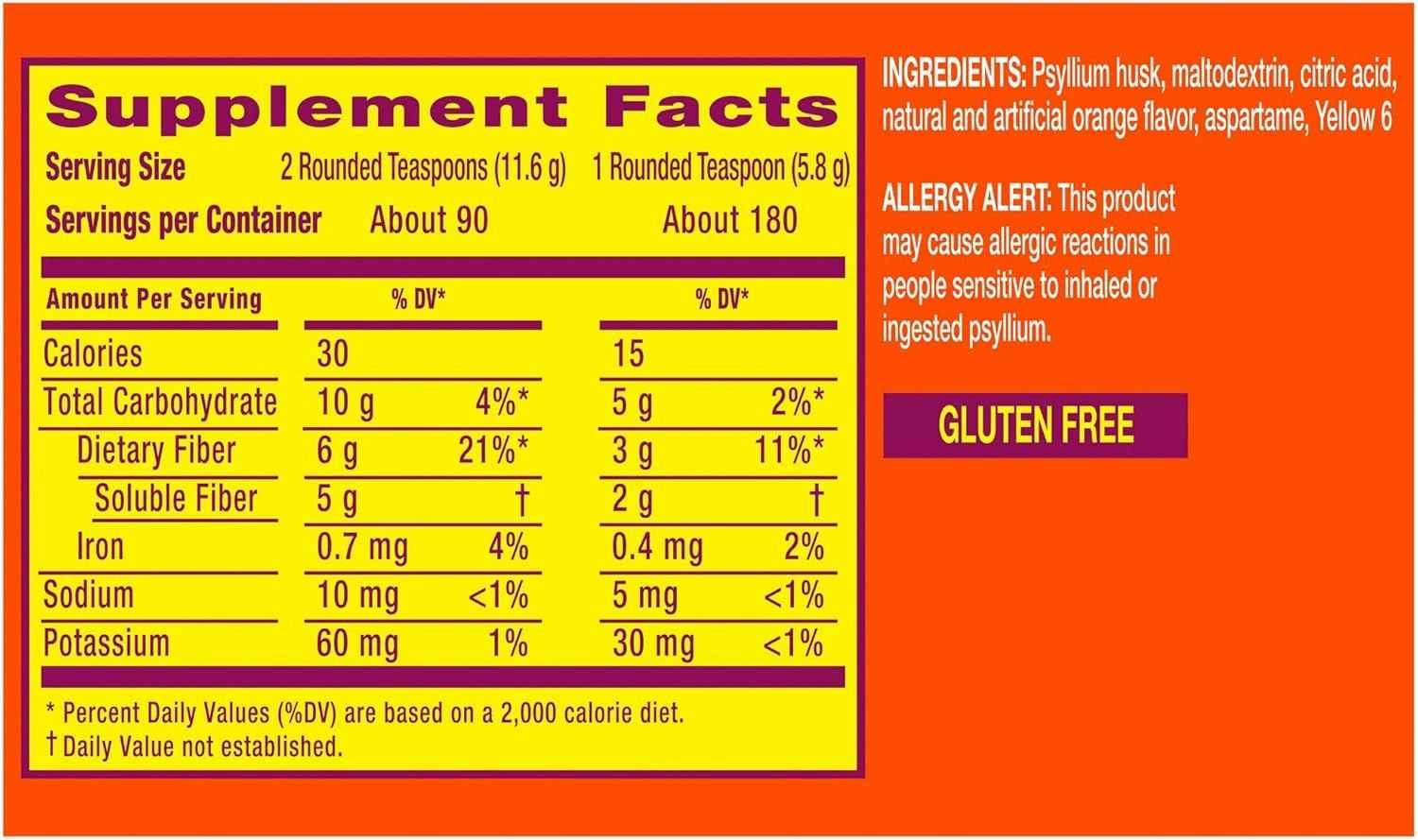 Metamucil Psyllium Fiber Sugar-Free Supplement Powder