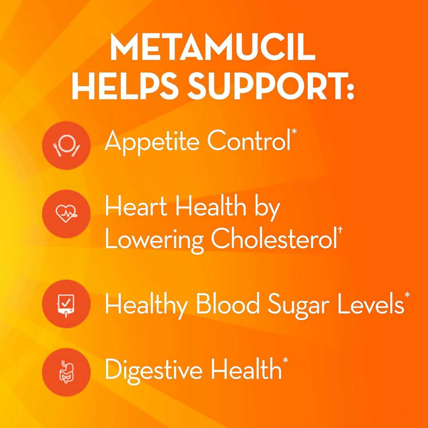 Metamucil Psyllium Fiber Sugar-Free Supplement Powder