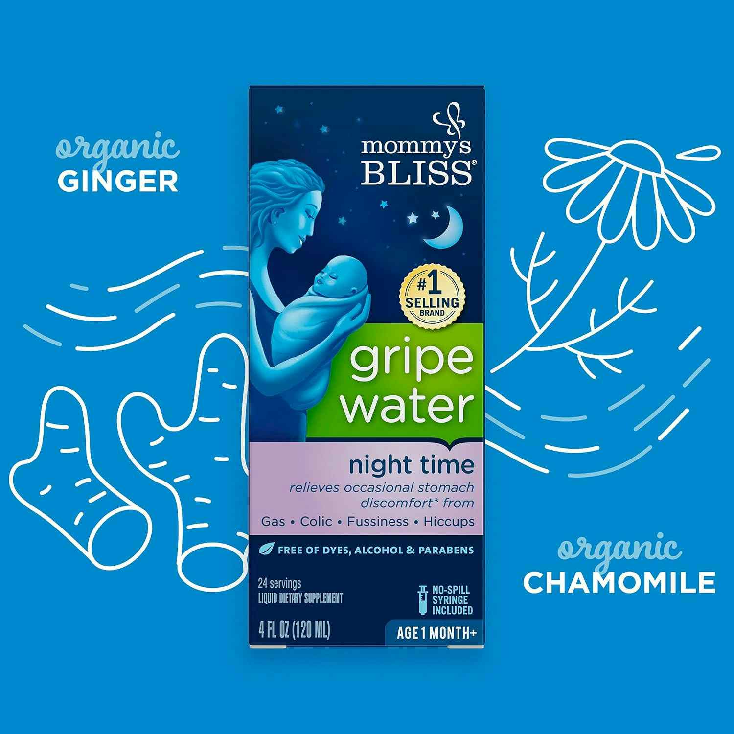 Mommy's Bliss Gripe Water Night Time for Infant Colic Relief