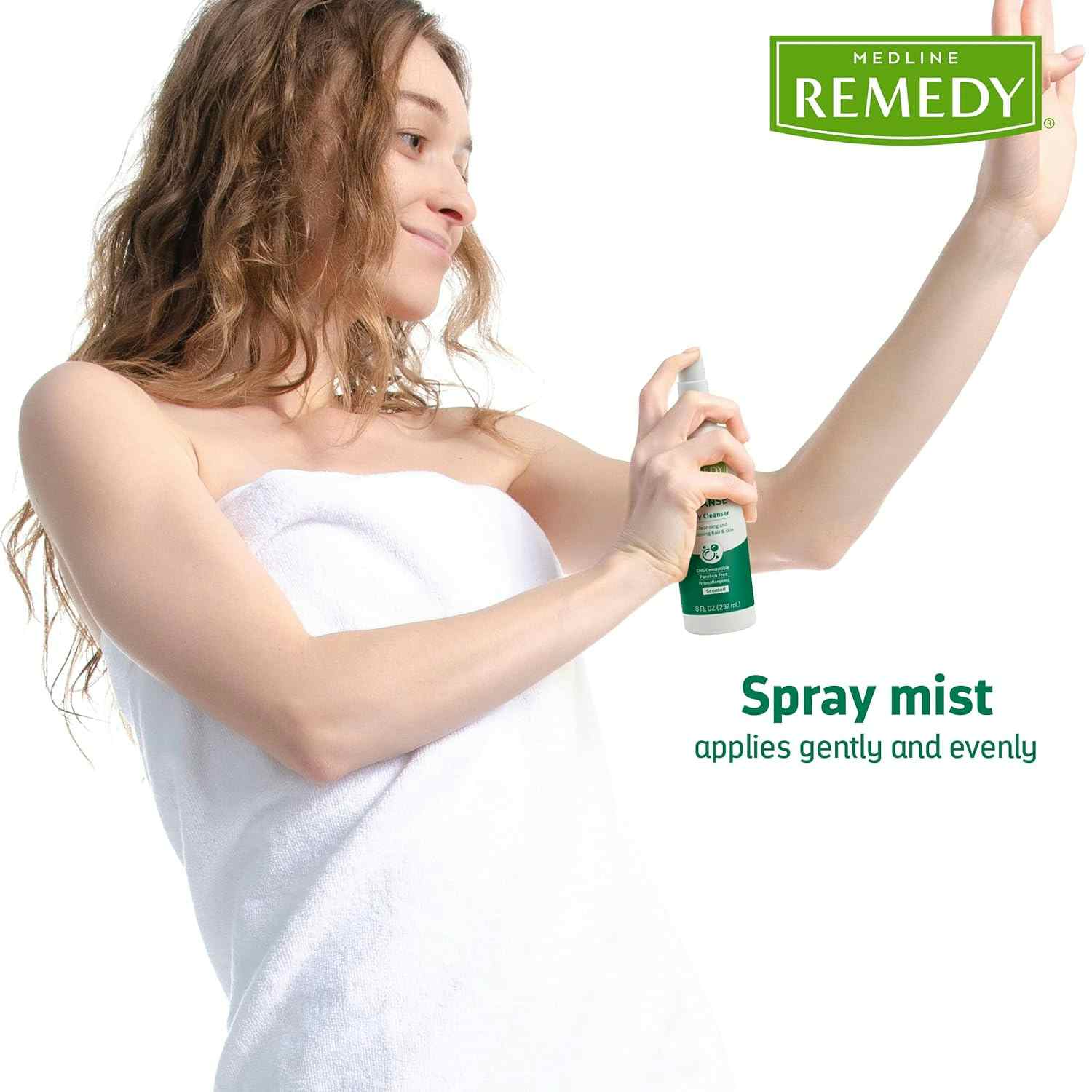 Medline Remedy Essentials No-Rinse Body Cleanser, Scented