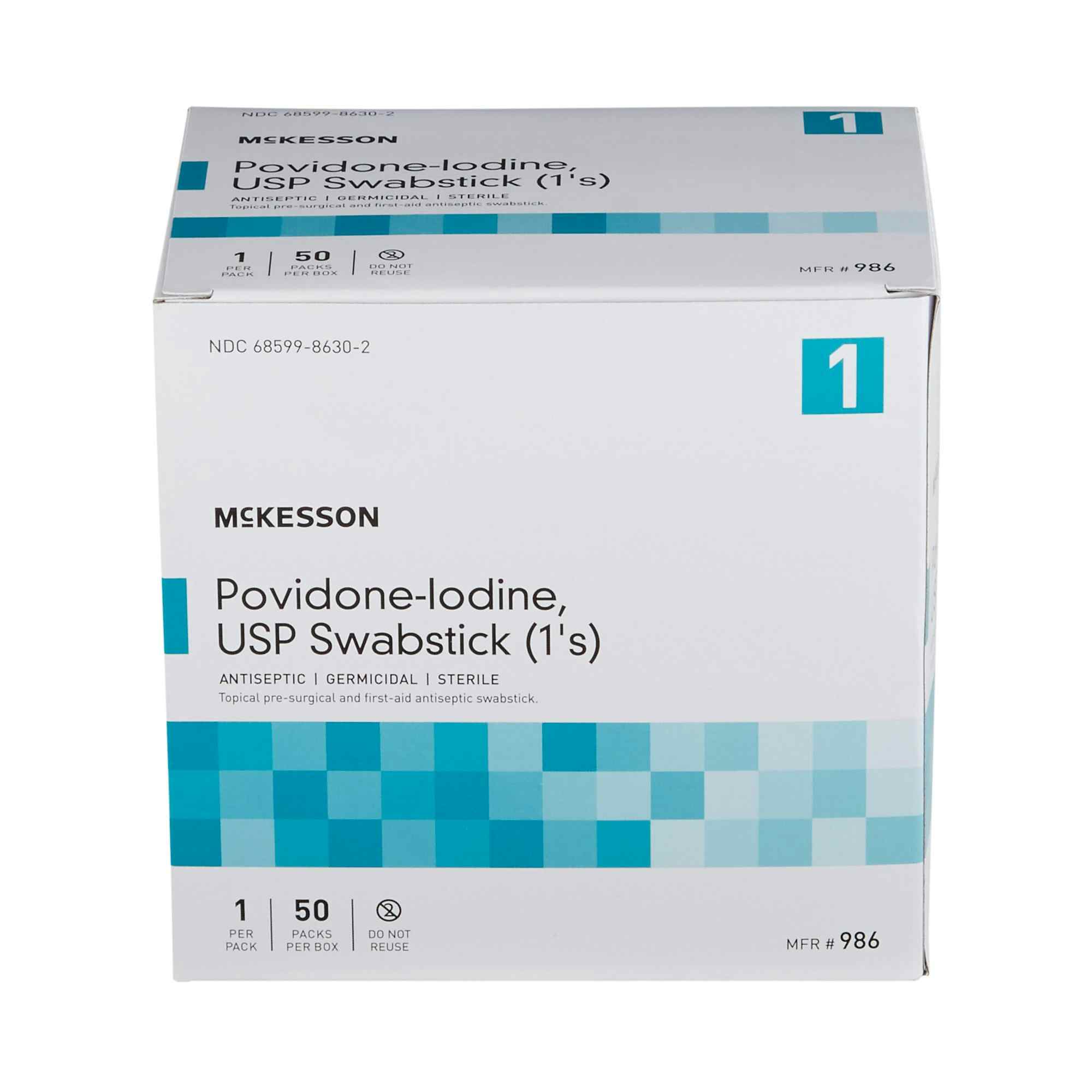 McKesson Impregnated Swabstick, 10% Povidone-Iodine