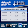 Attends Overnight Adult Briefs with Tabs, Severe Absorbency