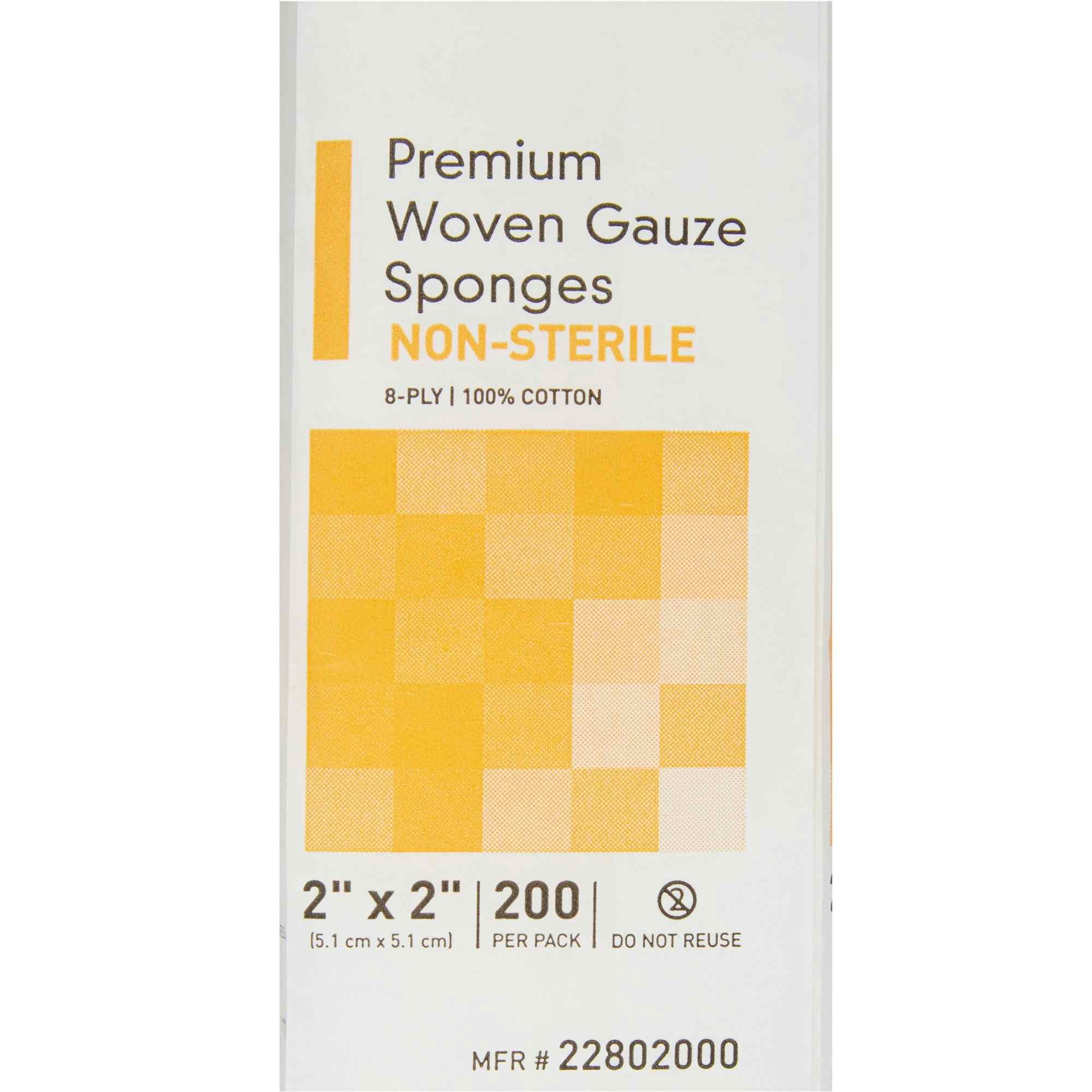 McKesson 8-Ply Premium Woven Gauze Sponges, Non-Sterile, 2 X 2 inches