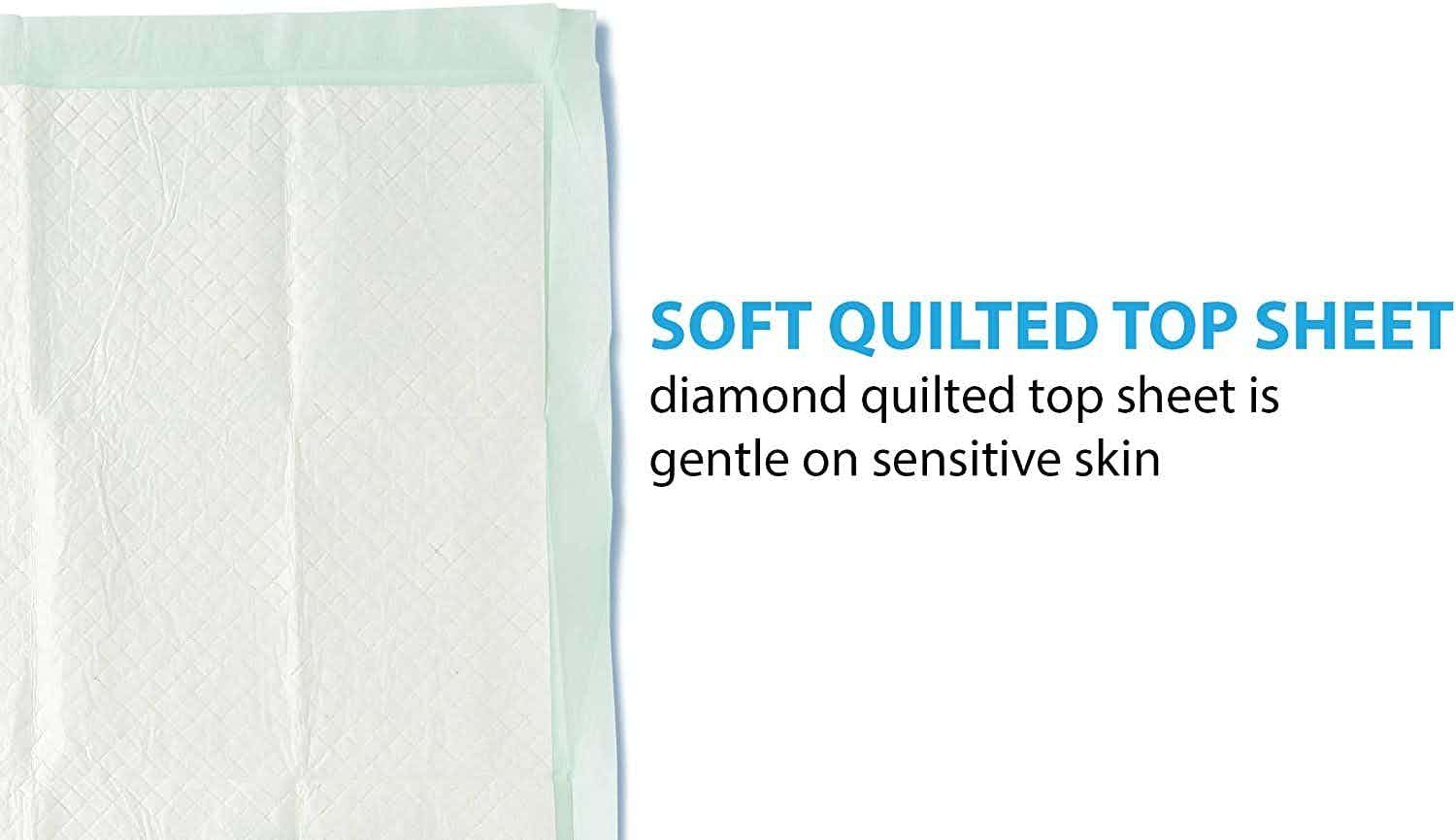 Medline Deluxe Disposable Quilted Underpads, Heavy Absorbency