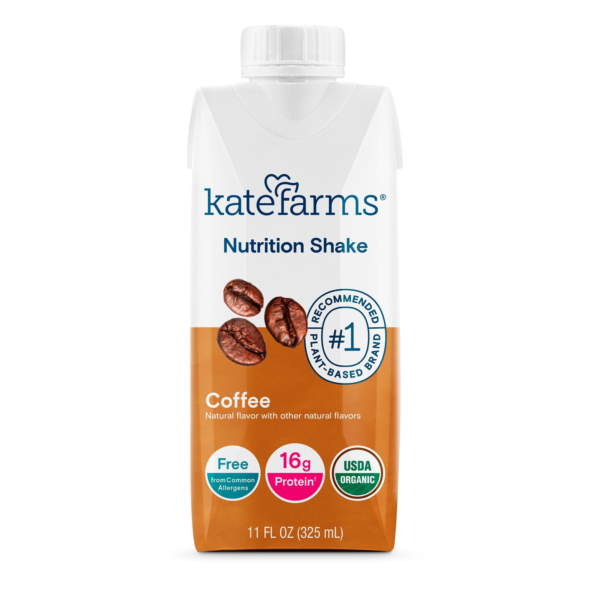 Kate Farms Nutrition Shake, Coffee, 11 oz.