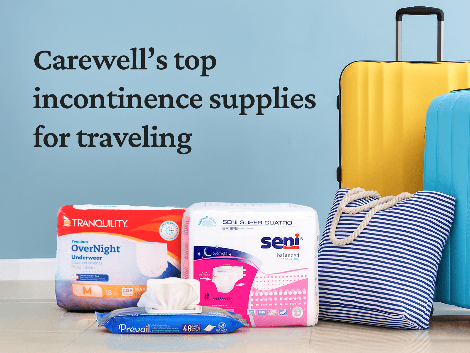 A guide to our best incontinence supplies for traveling